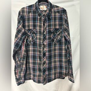 OP flannel button down shirt large